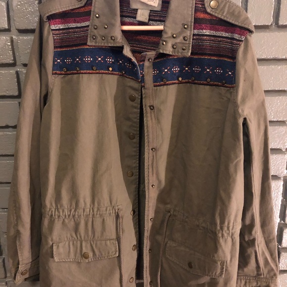 Army Jacket with Aztec pattern - Picture 3 of 6
